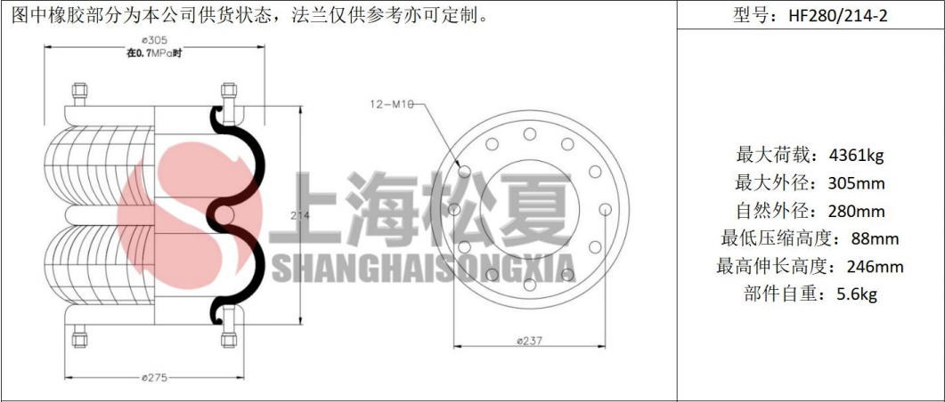 拖車用<a href='http://www.sxfyc.cn/' target='_blank'><u>空氣彈簧</u></a>