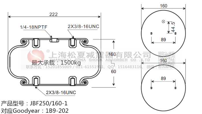 JBF250/160-1橡膠<a href='http://www.sxfyc.cn/' target='_blank'><u>空氣彈簧</u></a>