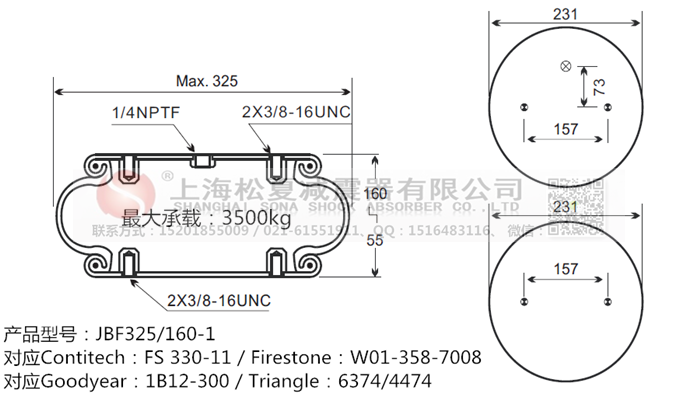 JBF325/160-1橡膠<a href='http://www.sxfyc.cn/' target='_blank'><u>空氣彈簧</u></a>